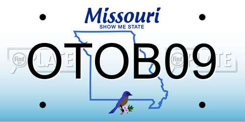 OTOB09 Missouri License Plate
