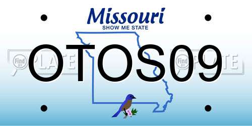 OTOS09 Missouri License Plate