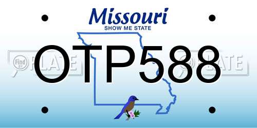 OTP588 Missouri License Plate