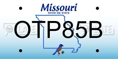 OTP85B Missouri License Plate