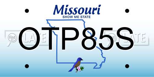 OTP85S Missouri License Plate