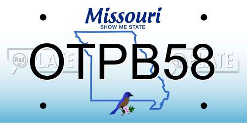 OTPB58 Missouri License Plate
