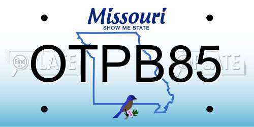OTPB85 Missouri License Plate