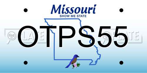 OTPS55 Missouri License Plate