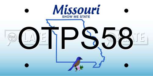 OTPS58 Missouri License Plate