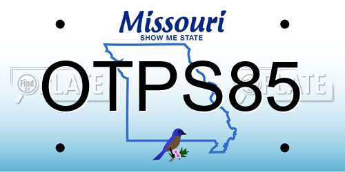 OTPS85 Missouri License Plate