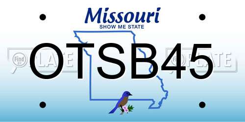 OTSB45 Missouri License Plate