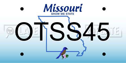 OTSS45 Missouri License Plate