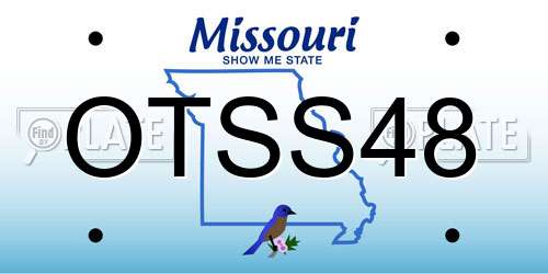 OTSS48 Missouri License Plate
