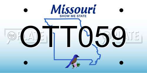 OTT059 Missouri License Plate