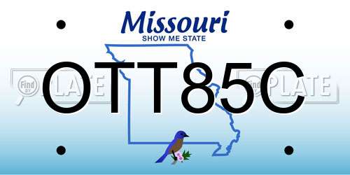 OTT85C Missouri License Plate