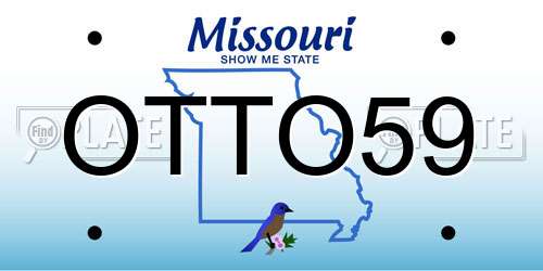OTTO59 Missouri License Plate