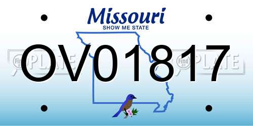 OV01817 Missouri License Plate