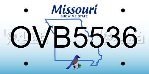 OVB5536 Missouri License Plate