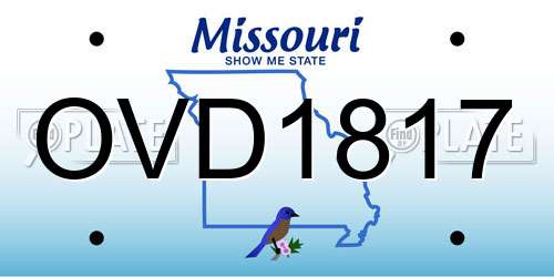OVD1817 Missouri License Plate