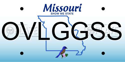 OVLGGSS Missouri License Plate