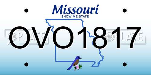 OVO1817 Missouri License Plate