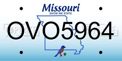 OVO5964 Missouri License Plate