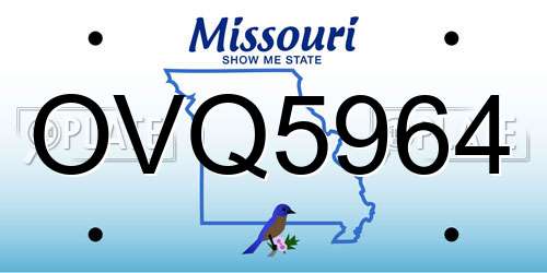 OVQ5964 Missouri License Plate