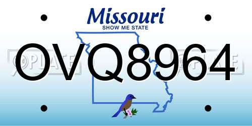OVQ8964 Missouri License Plate