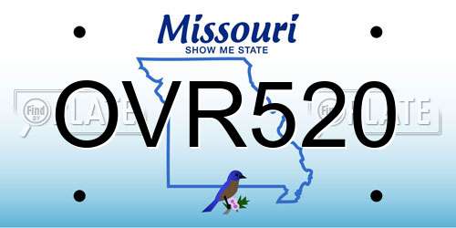 OVR520 Missouri License Plate