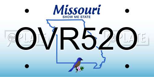 OVR52O Missouri License Plate
