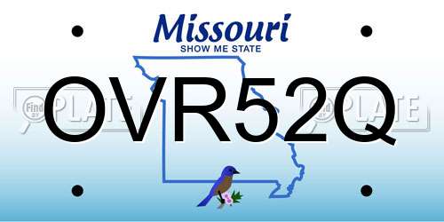 OVR52Q Missouri License Plate
