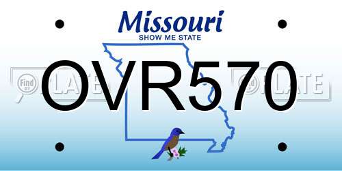 OVR570 Missouri License Plate