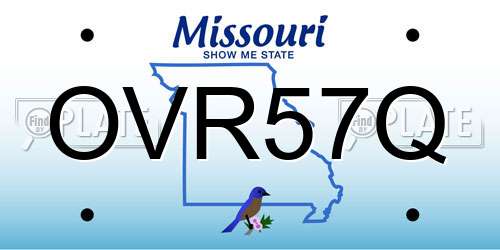 OVR57Q Missouri License Plate