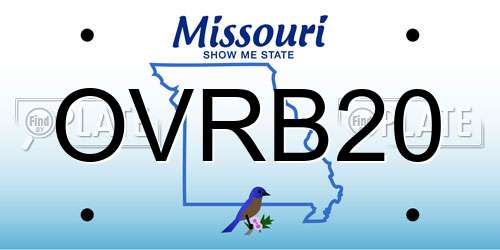 OVRB20 Missouri License Plate