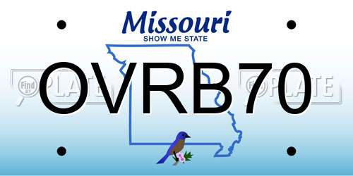 OVRB70 Missouri License Plate