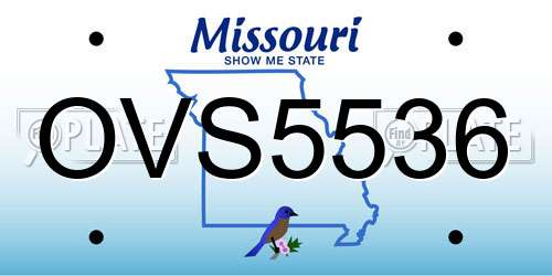 OVS5536 Missouri License Plate