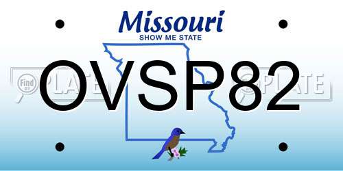 OVSP82 Missouri License Plate