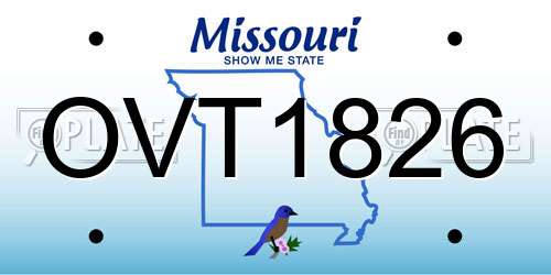 OVT1826 Missouri License Plate