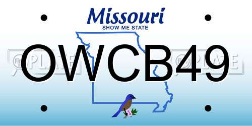 OWCB49 Missouri License Plate