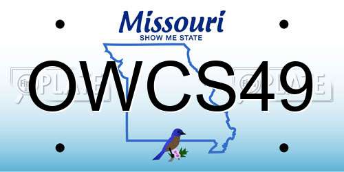 OWCS49 Missouri License Plate