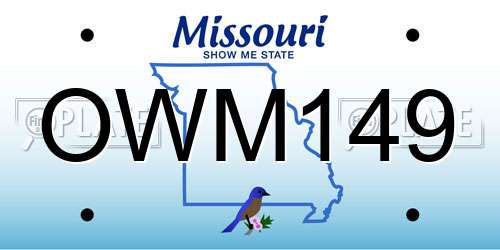 OWM149 Missouri License Plate