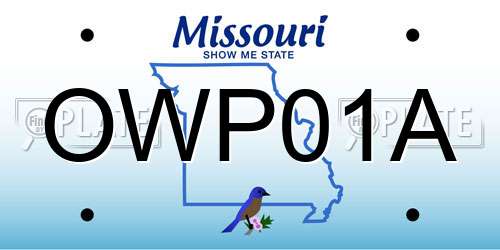 OWP01A Missouri License Plate