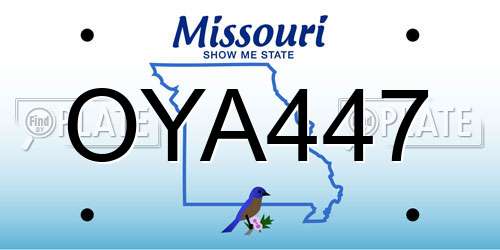 OYA447 Missouri License Plate