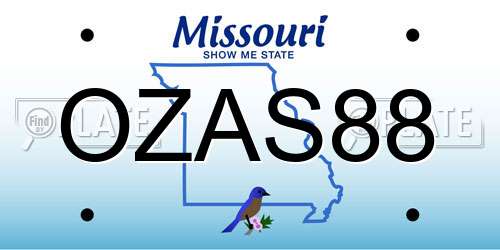 OZAS88 Missouri License Plate