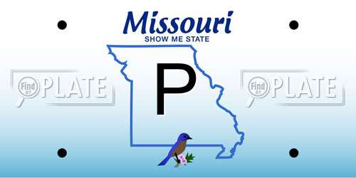 P Missouri License Plate