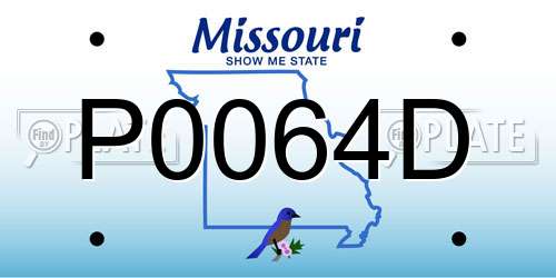 P0064D Missouri License Plate