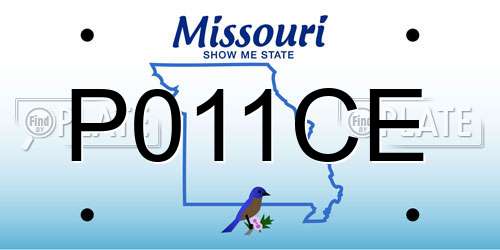 P011CE Missouri License Plate