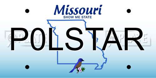 P0LSTAR Missouri License Plate