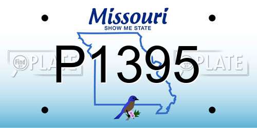 P1395 Missouri License Plate