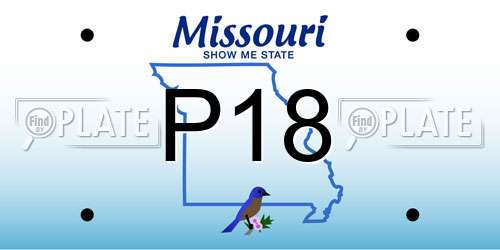P18 Missouri License Plate