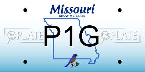 P1G Missouri License Plate