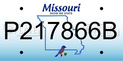 P217866B Missouri License Plate