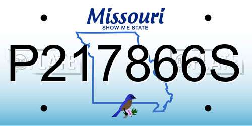 P217866S Missouri License Plate
