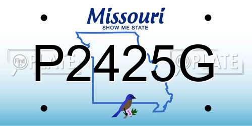 P2425G Missouri License Plate